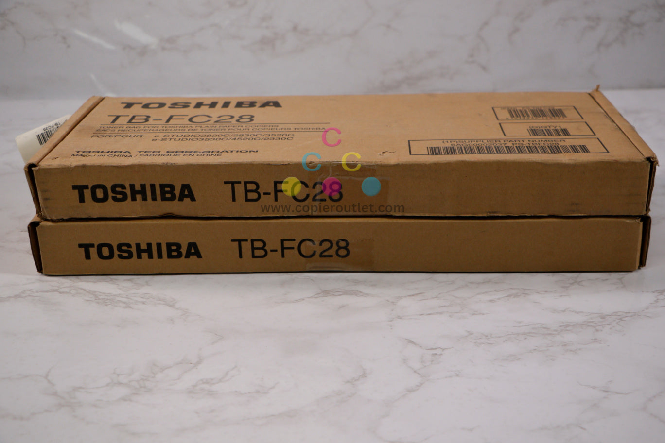 Lot of 2 Genuine Toshiba eStudio2040C, 2330C, 2540C Waste Toner Container TB-FC28