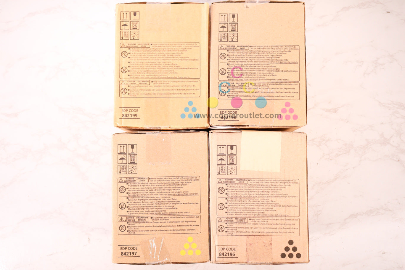 4 Cosmetic OEM Ricoh IM C8003,C6500,C6503,C8000 CMYK Toners 842196,97,98,99