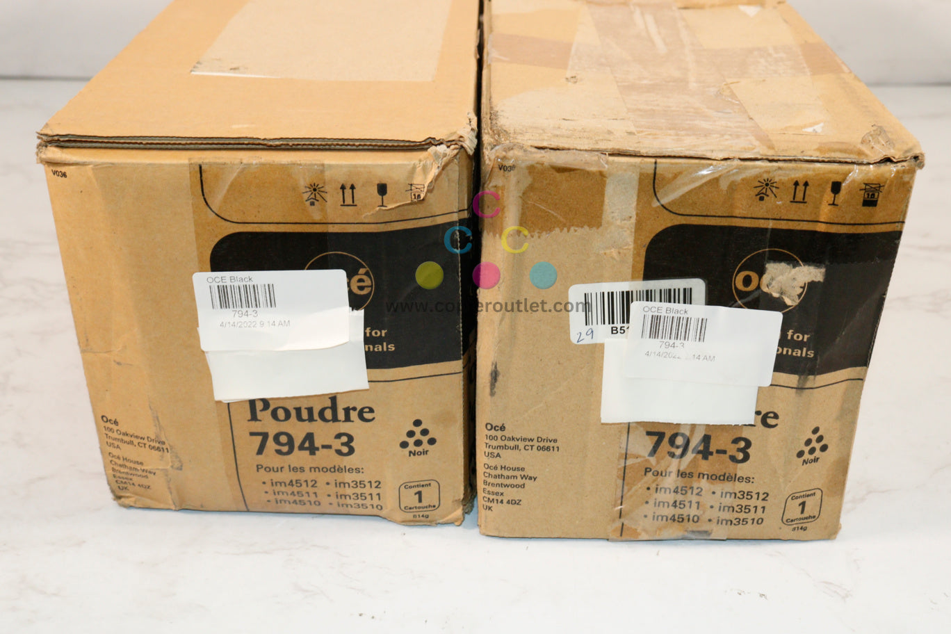 Lot of 2 Cosmetic OEM Oce Imagistics IM3510/11/12,IM4510/11/12 Black Toners 794-3