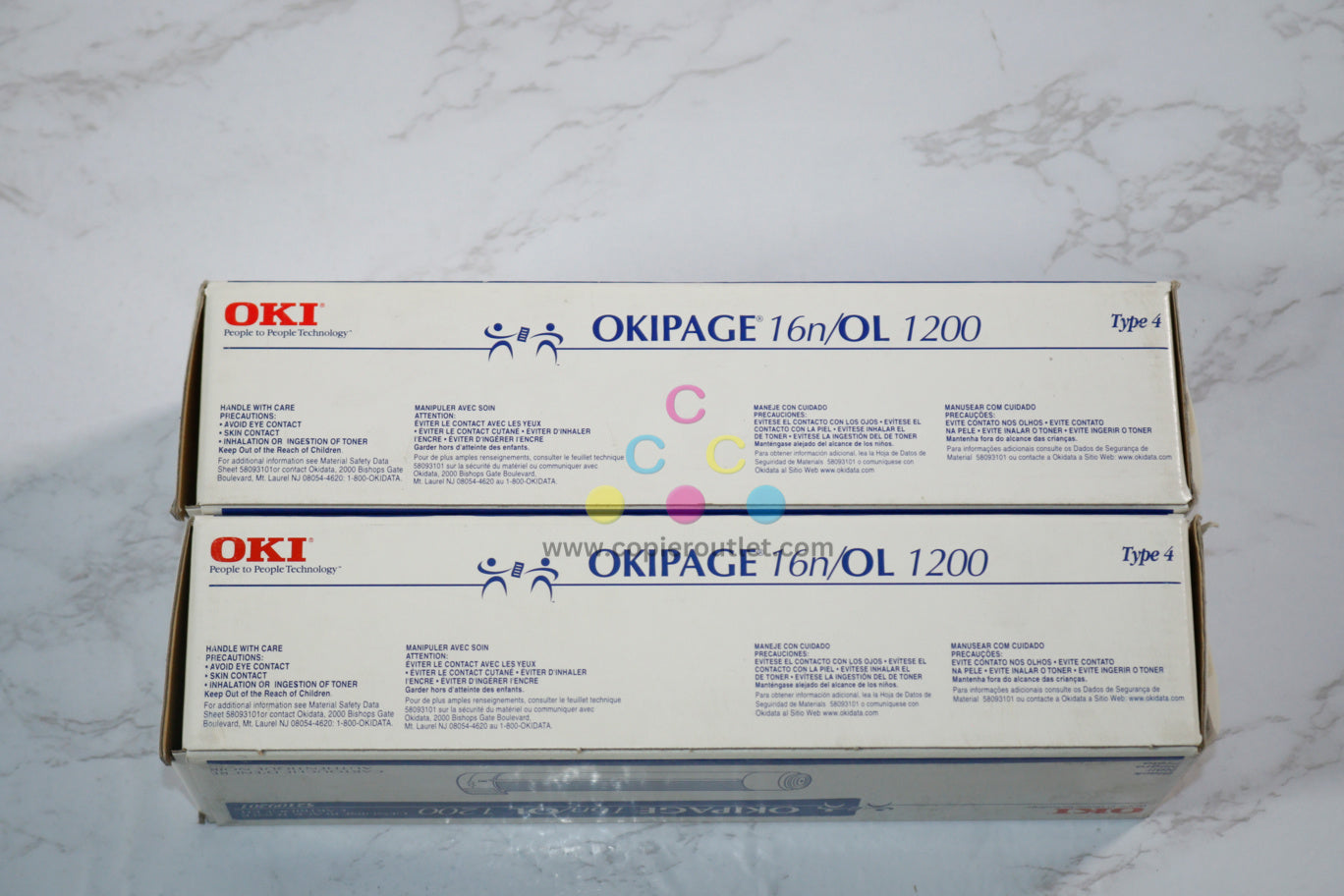 2 New OEM Oki OkiLaser 1200, 16N, Black Toner Cartridges, 52109201 Same Day Ship !