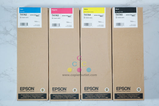 4 OEM Epson SureColor T3475, T5475 CMYK Inks T41N2,T41N3,T41N4,T41N5 (Best Before 2025)