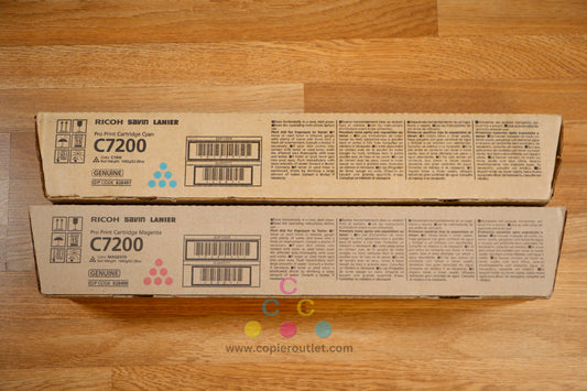 Genuine Ricoh C7200 CM Toner Cartridges 828497 828496 Pro C7200e C7210sx C7210x!