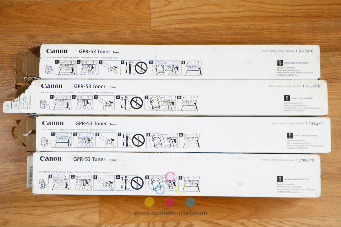 Open Genuine Canon GPR-53 MMYK Toner Cartridges iR ADVA C3325 C3330 C3525 C3530!