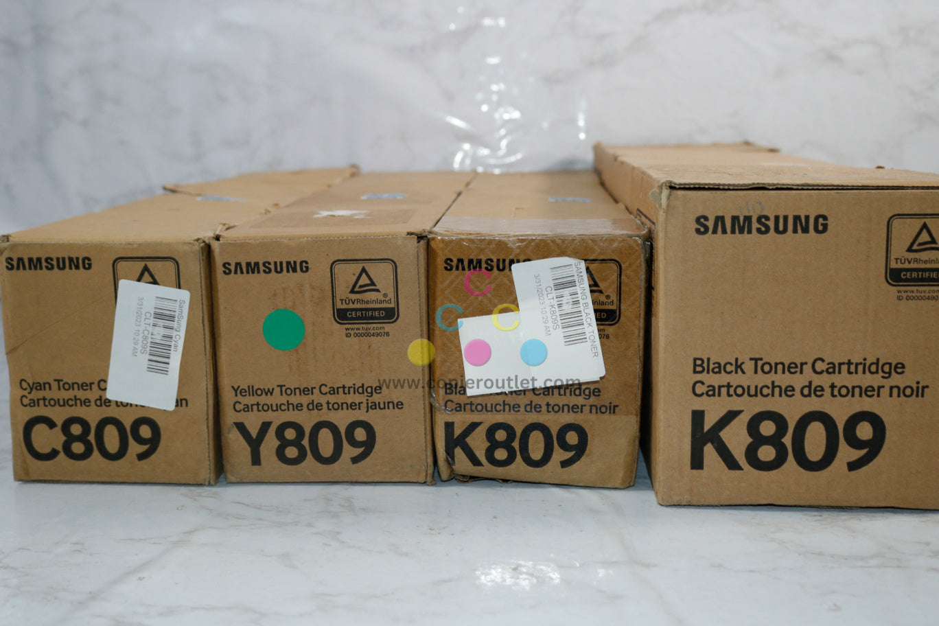 4 OEM Samsung MultiXpress CLX-9201NA,9251NA,9301NA CLT-809S CYKK Toners