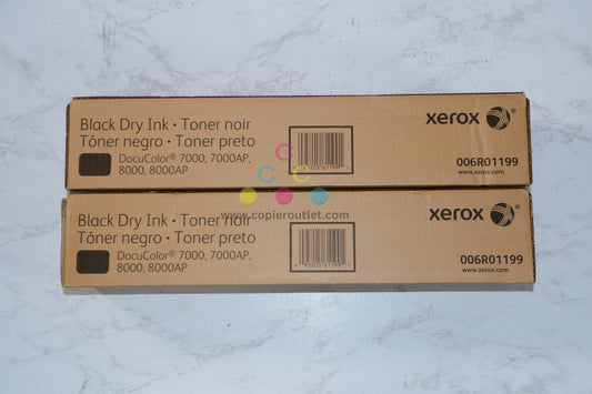 2 OEM Xerox Black Dry Ink Toner 006R01199 DocuColor 7000,7000AP,8000,8000AP