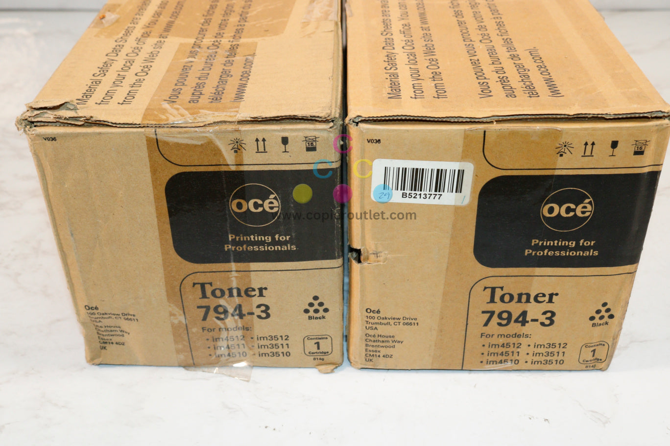 Lot of 2 Cosmetic OEM Oce Imagistics IM3510/11/12,IM4510/11/12 Black Toners 794-3