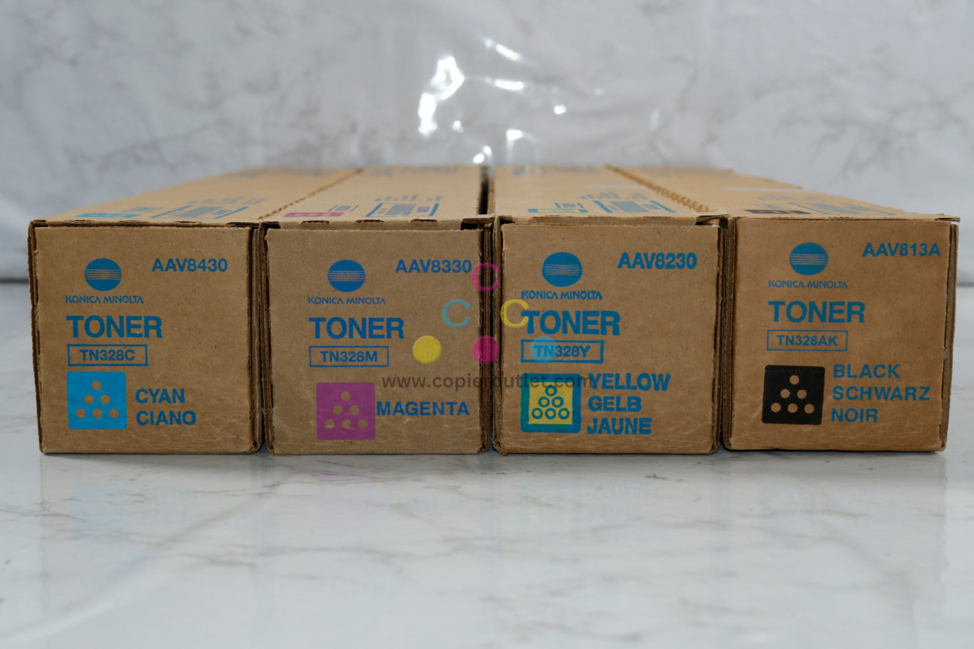 4 OEM Konica Bizhub C250i,C300i,C360i TN328C,TN328M,TN328Y,TN328AK CMYK Toners