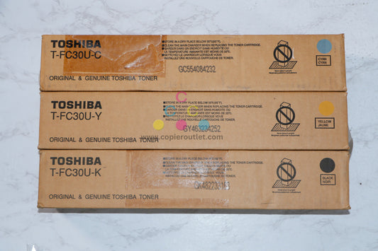 3 New OEM Toshiba e-STUDIO 2050C,2550C,2051,2551C CYK Toner Cartridges T-FC30U