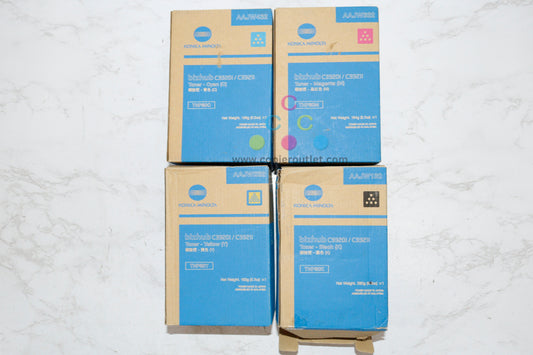 4 OEM Konica Minolta BizHub C3320i, C3321i CMYK Toners TNP80CMYK (Open Black)