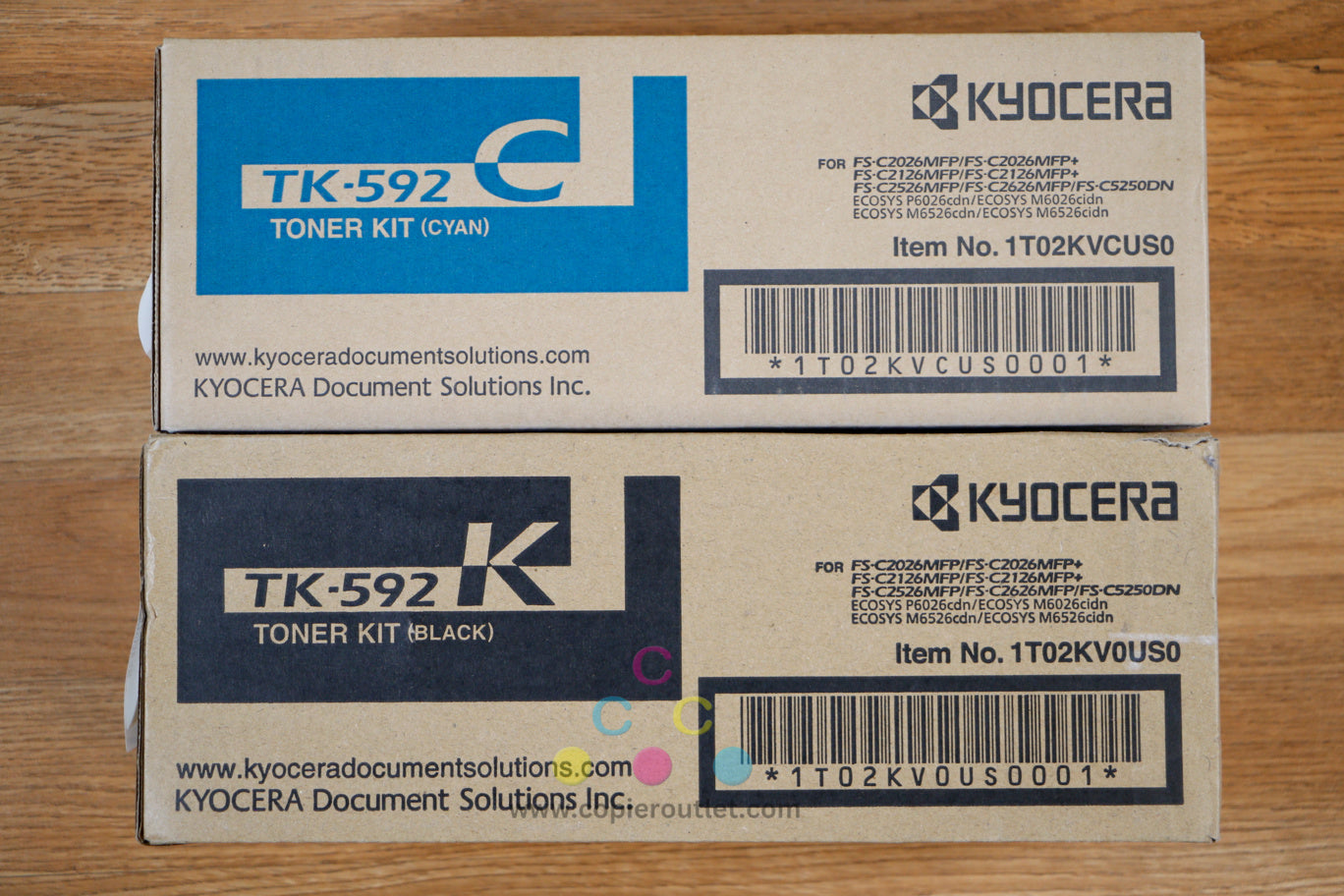Genuine Kyocera TK-592 CK Toner Kits ECOSYS M6026cidn/FS-C2526MFP/FS-C5250DN!!!!