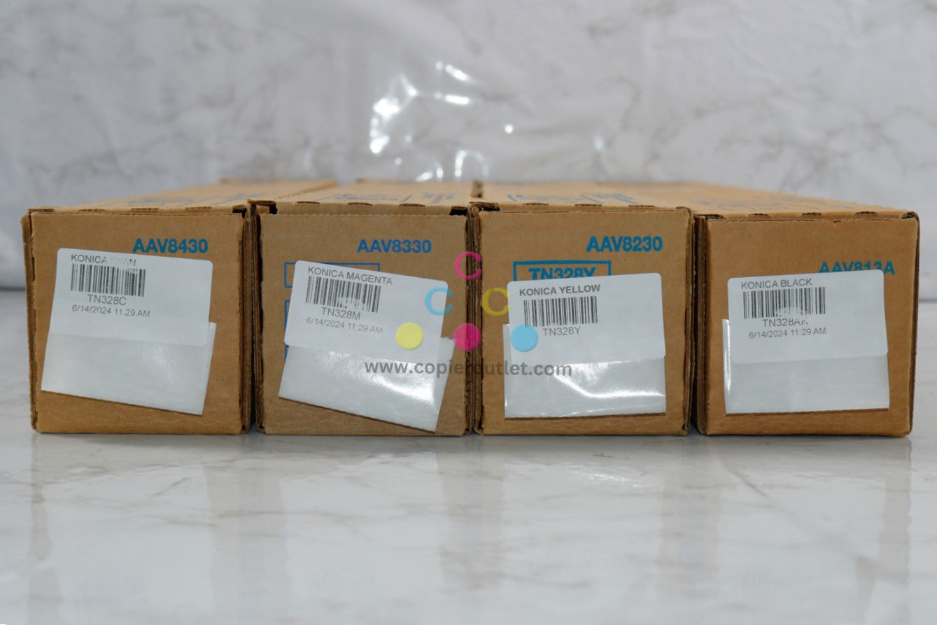 4 OEM Konica Bizhub C250i,C300i,C360i TN328C,TN328M,TN328Y,TN328AK CMYK Toners