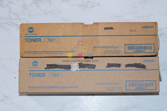 2 Cosmetic OEM Konica Minolta Bizhub 223, 283 Black Toner Cartridges TN217 / A202031