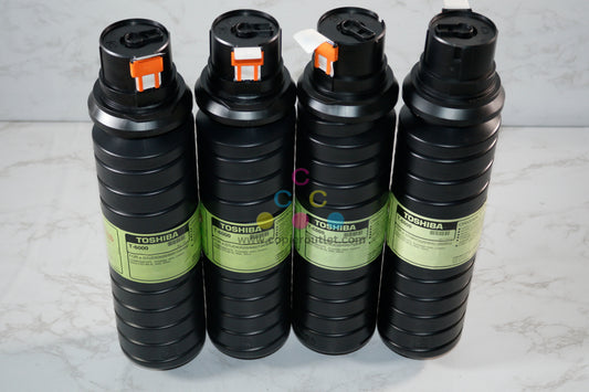 4 New OEM Toshiba EStudio 520, 600, 720, 850, Black Toner Bottles T-6000 (T6000)