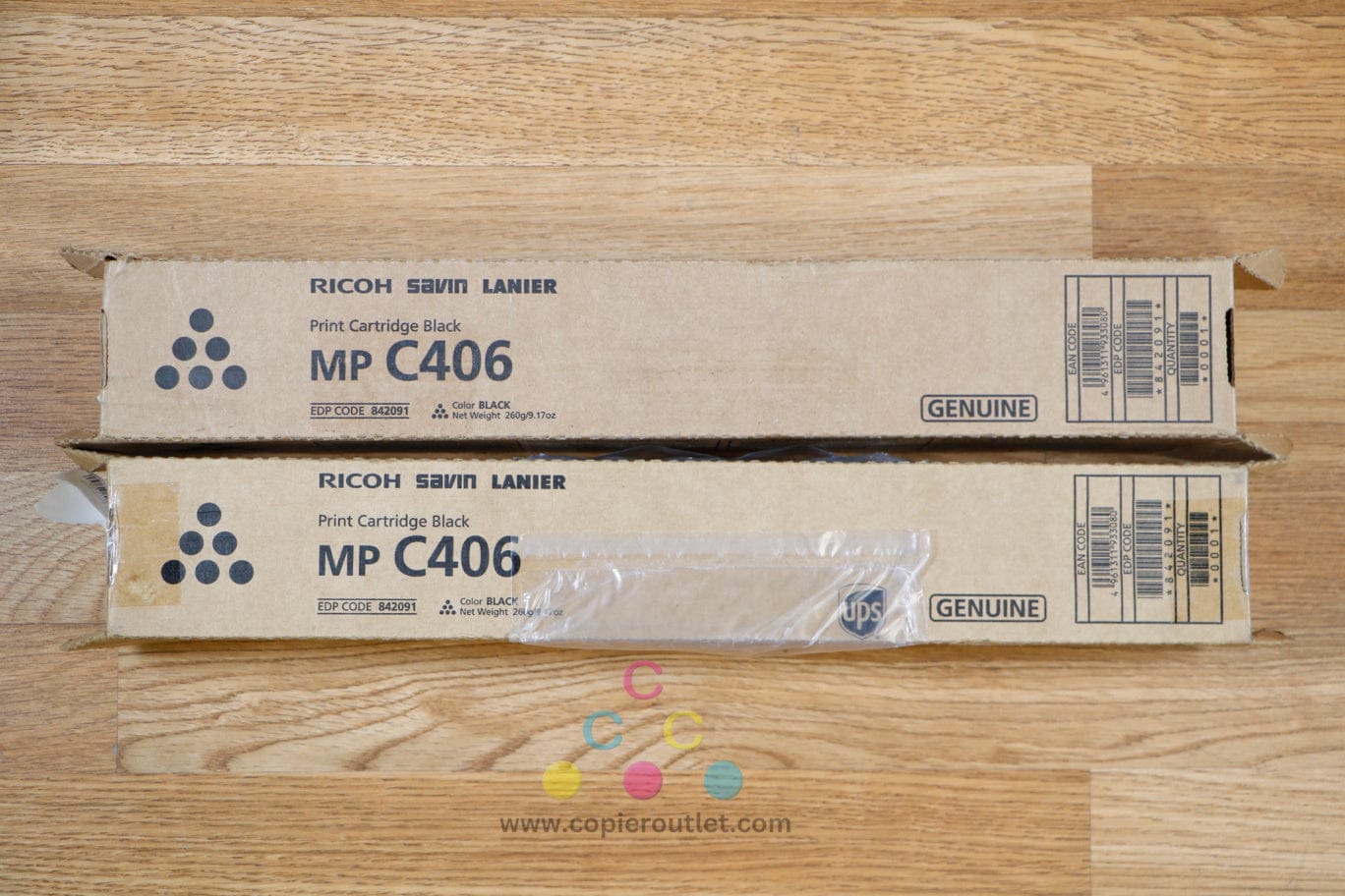 2 Genuine MP C406 Black Toner Cartridges Ricoh Savin Lanier MP C306 C307 C406 !!