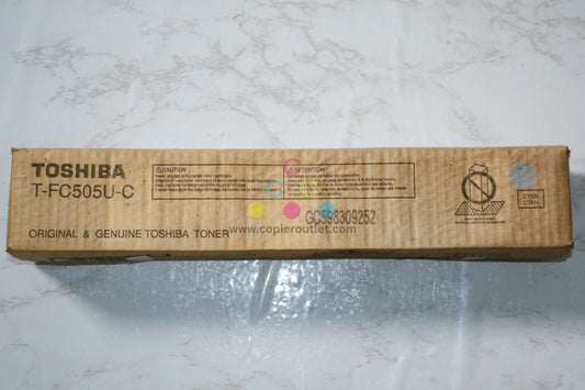 New OEM Toshiba eSTUDIO 2505AC, 3005AC Cyan Toner T-FC505U-C (Water Damaged Box)