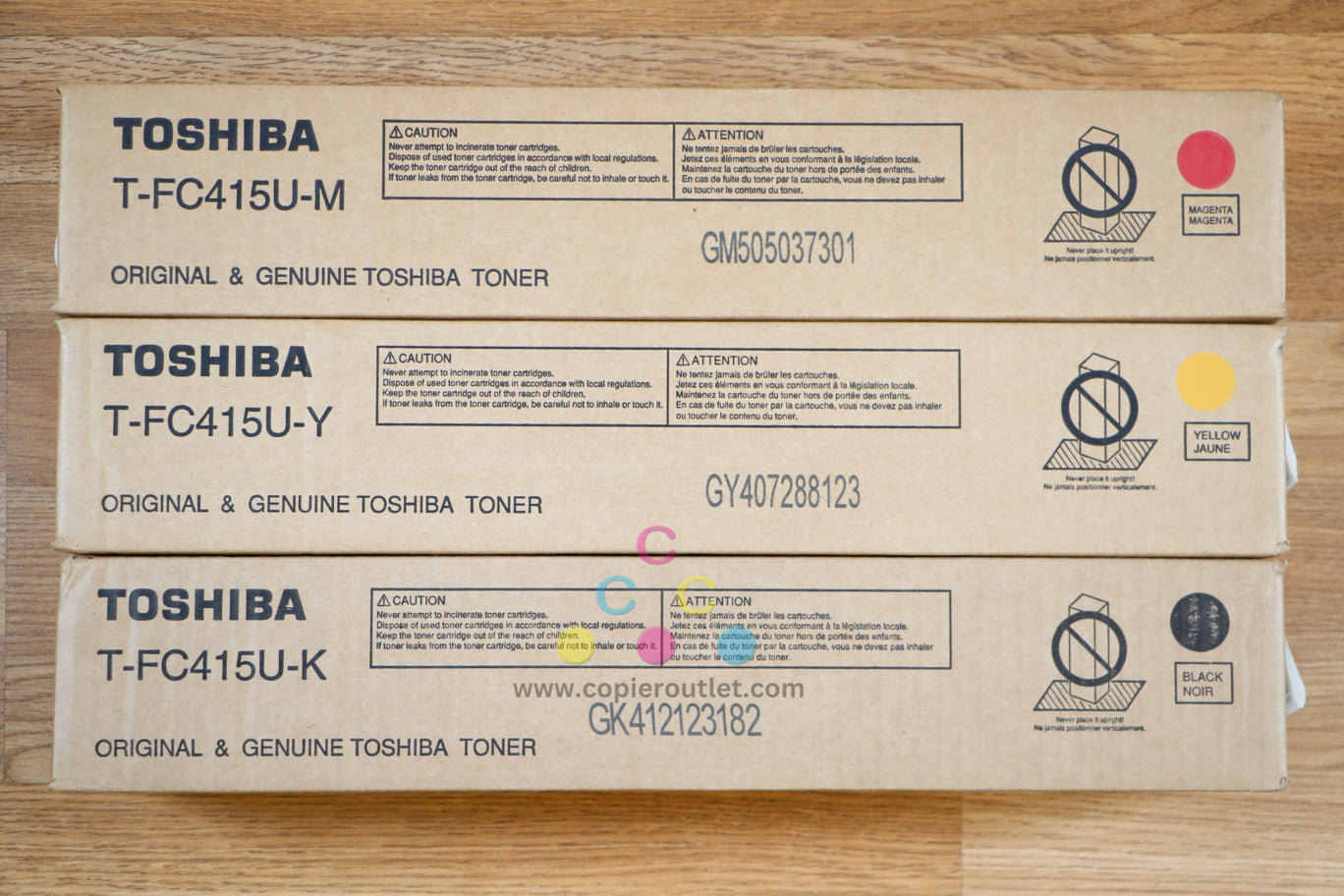 Toshiba T-FC415U MYK Toner Cartridge e-STUDIO 2515AC 3015AC 3515AC 4515AC 5015AC