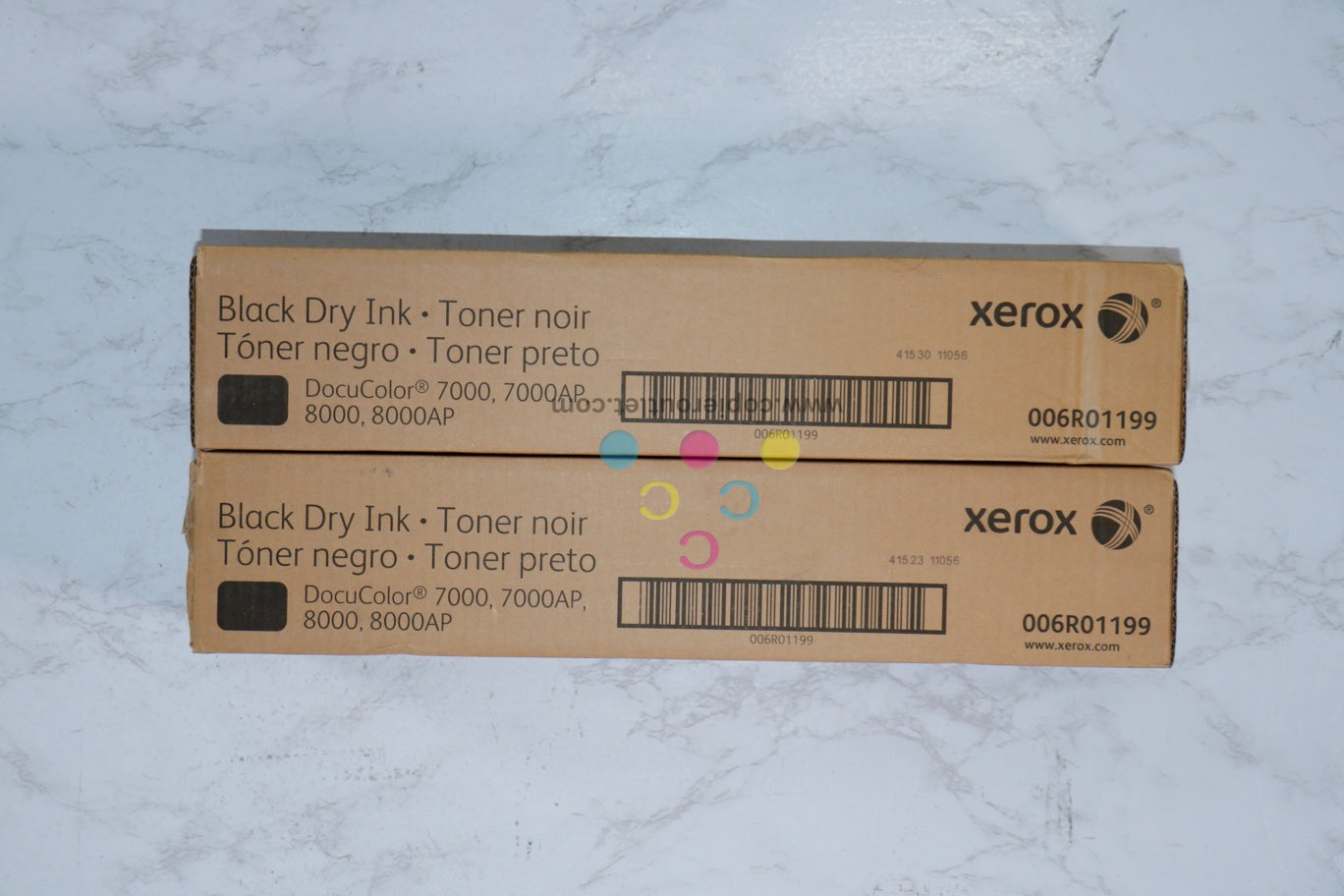 2 OEM Xerox Black Dry Ink Toner 006R01199 DocuColor 7000,7000AP,8000,8000AP