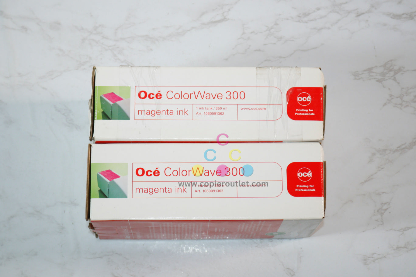 2 New OEM Oce ColorWave 300, CW300 Magenta Ink Tank Cartridges 1060091362