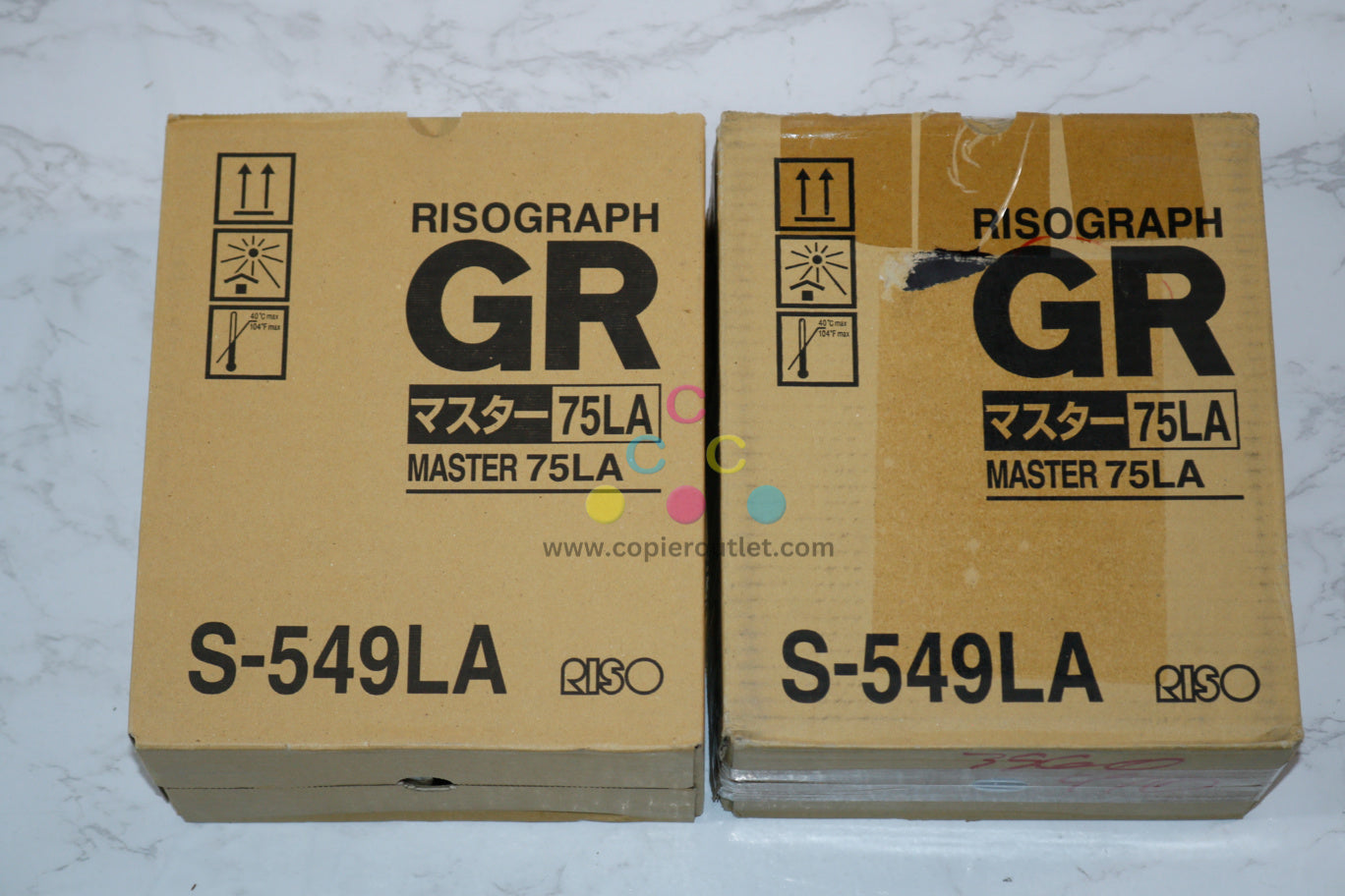 Open OEM Riso GR1700/GR1750/GR2710/GR275, S-549LA Black Master Rolls (3 in Total)