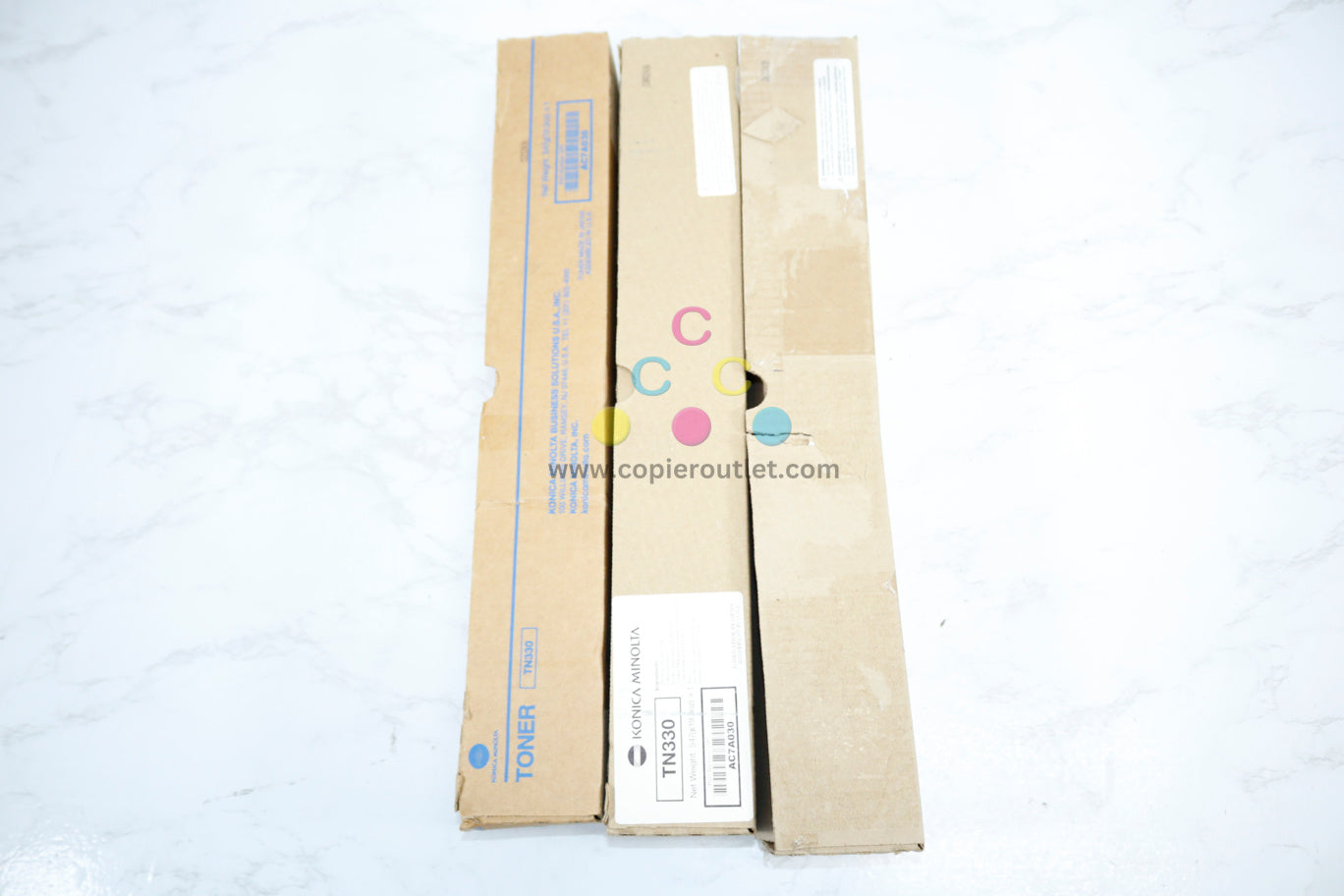 3 Cosmetic OEM Konica Minolta bizhub 300i, 360i Black Toner Cartridges TN330, AC7A030