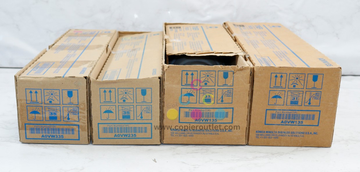 4 OEM Konica Bizhub C5501, C6501, C6501P MYKK Toners TN612M, TN612Y, TN612K