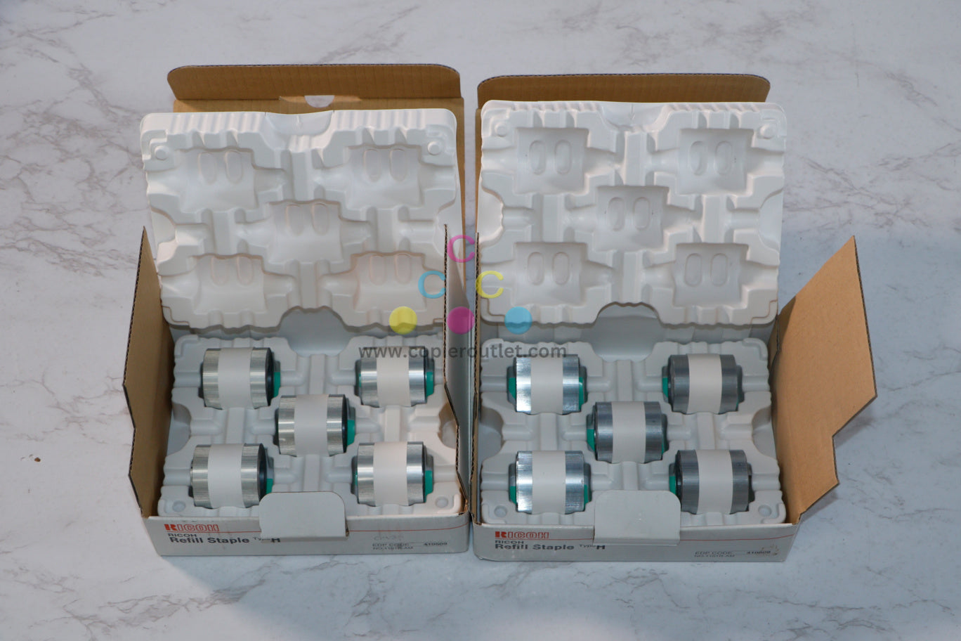 2 New OEM Ricoh LD260,LD270,LD280 Refill Staples Cartridge Type H,410509 (5 Rolls/Box)