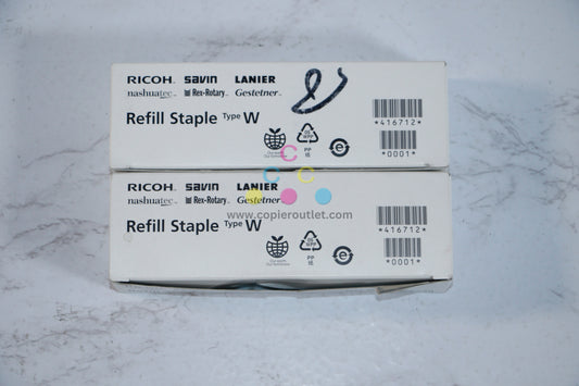 2 OEM Ricoh SR3170,SR3240,SR3290,SR4100,SR4160 Staple Cartridges Type W, 416712