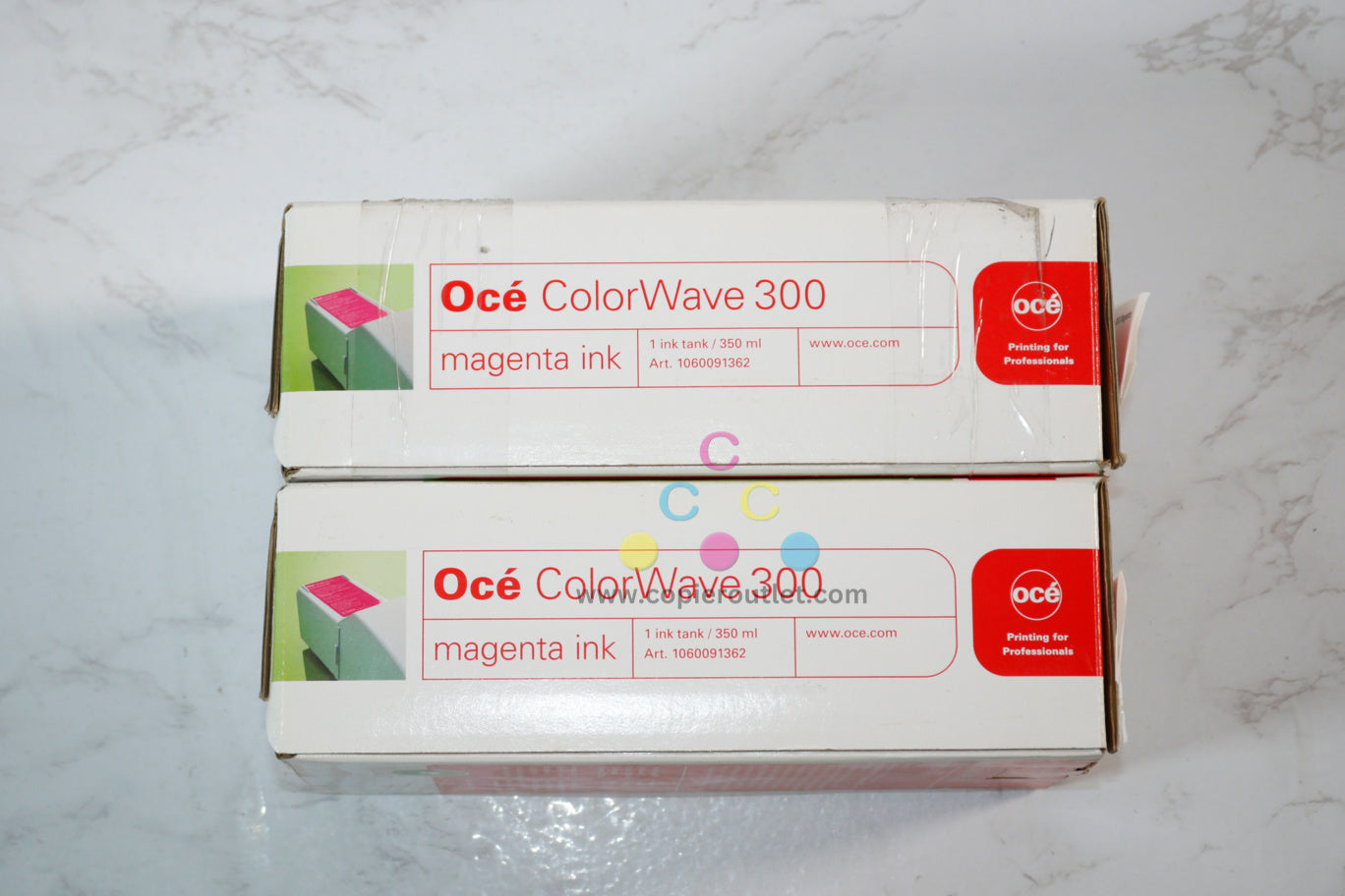 2 New OEM Oce ColorWave 300, CW300 Magenta Ink Tank Cartridges 1060091362