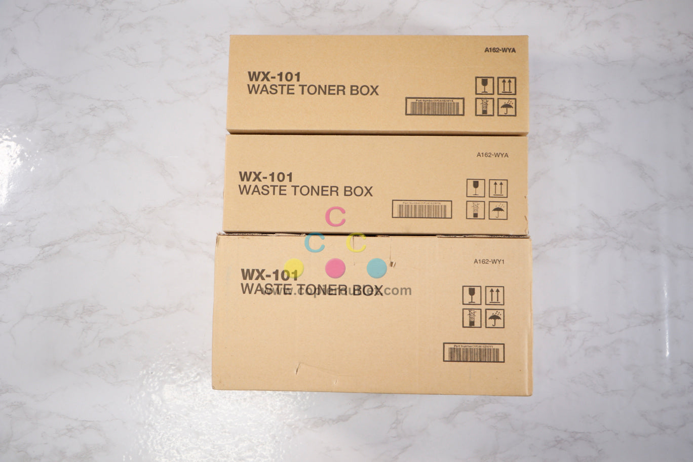 3 OEM Konica Minolta BH C220,C280,C360 Waste Toner Containers WX-101 / A162-WYA