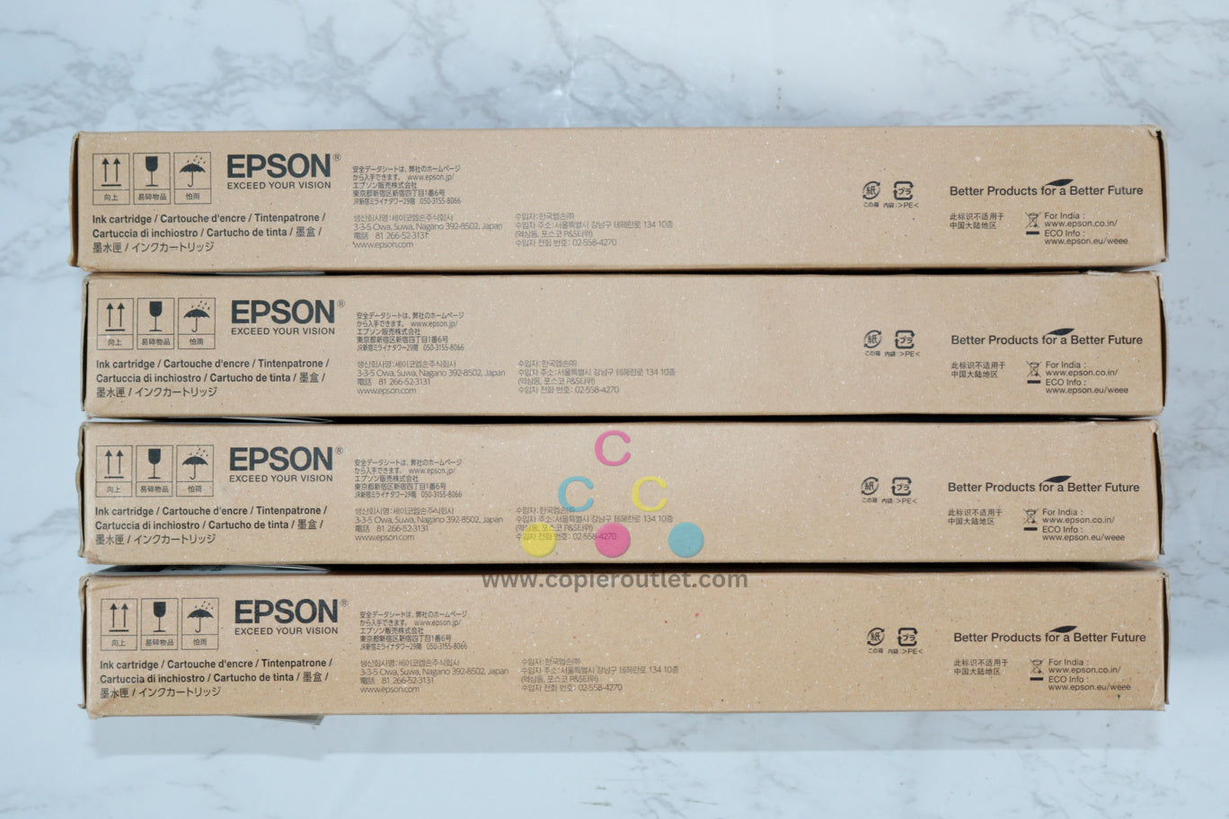 4 OEM Epson SureColor T3475, T5475 CMYK Inks T41N2,T41N3,T41N4,T41N5 (Best Before 2025)