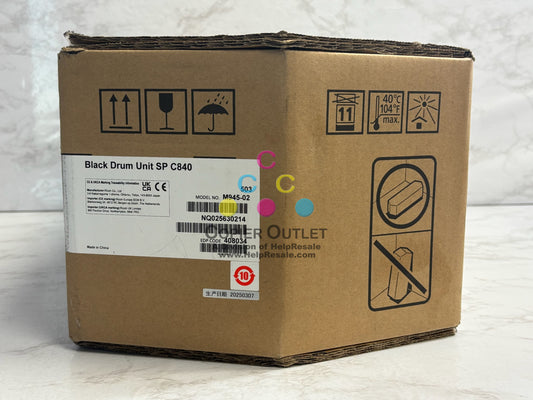 New Genuine Ricoh SP C840dn, C842dn Black Drum Unit M945-02, 408034