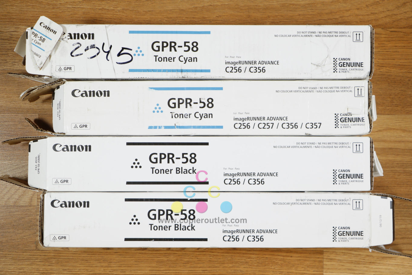 Open Canon GPR-58 CCKK Toner Cartridges imageRUNNER ADVANCE C256/C257/C356/C357!