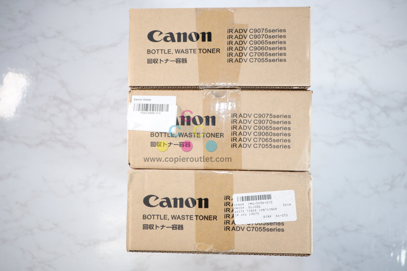 Lot of 3 New OEM Canon iR C7055,C7065 Waste Toner Bottles  FM4-5696-010 (WT-204)