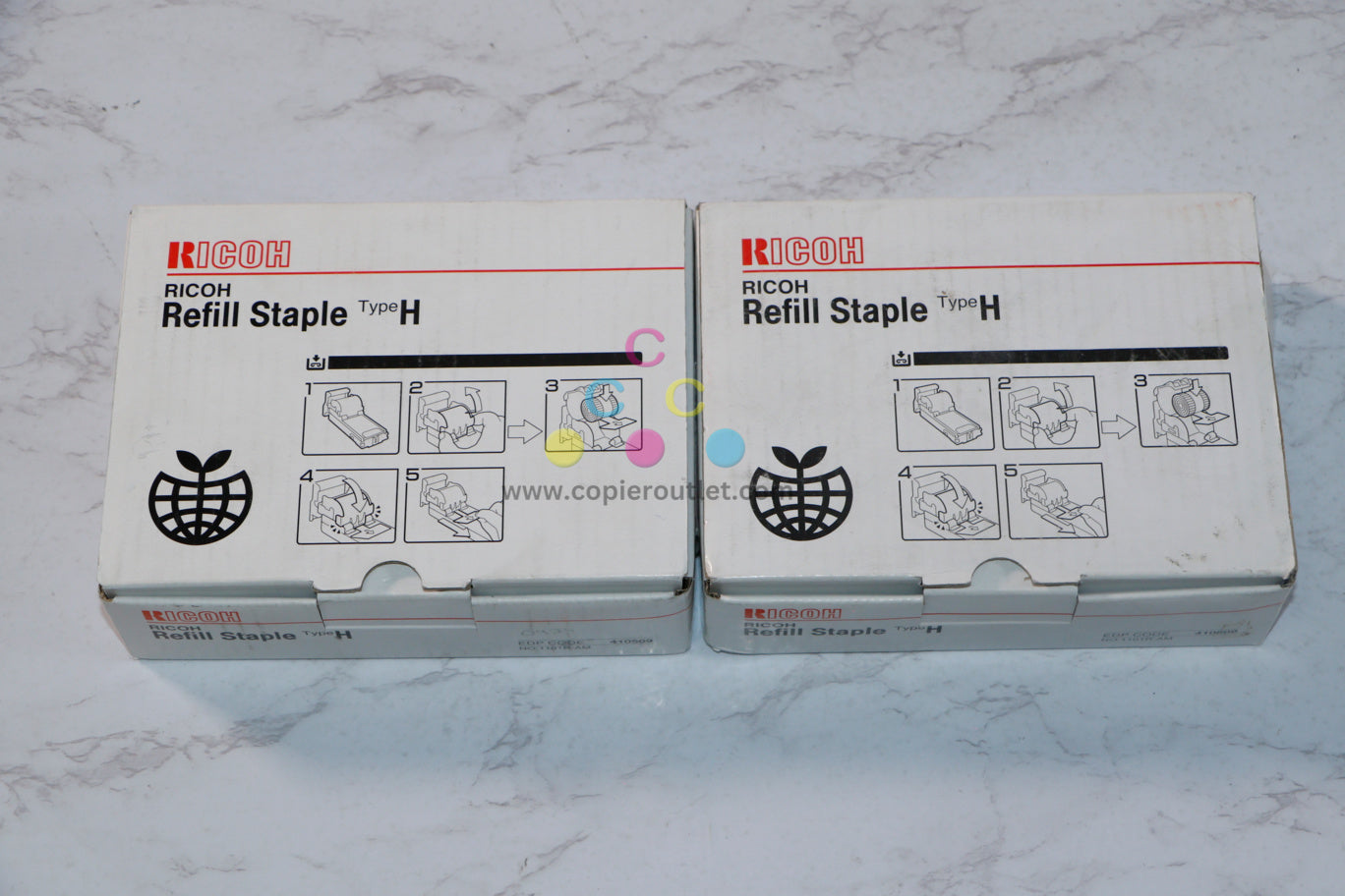 2 New OEM Ricoh LD260,LD270,LD280 Refill Staples Cartridge Type H,410509 (5 Rolls/Box)