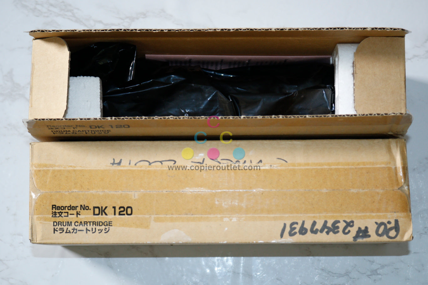 2 OEM Muratec F-98,F-100,F-120,F-150,F-160 Black Drum Cartridges DK 120 / DK120