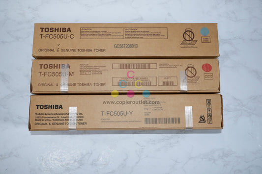 3 Genuine Toshiba EStudio 2505AC,3005AC,3505AC,4505AC T-FC505U CMY Toners