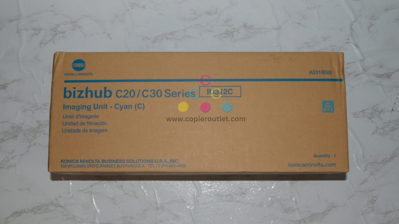 New OEM Konica Minolta Bizhub C20/C30 Series, Cyan Imaging Unit IU312C (A0310GG)