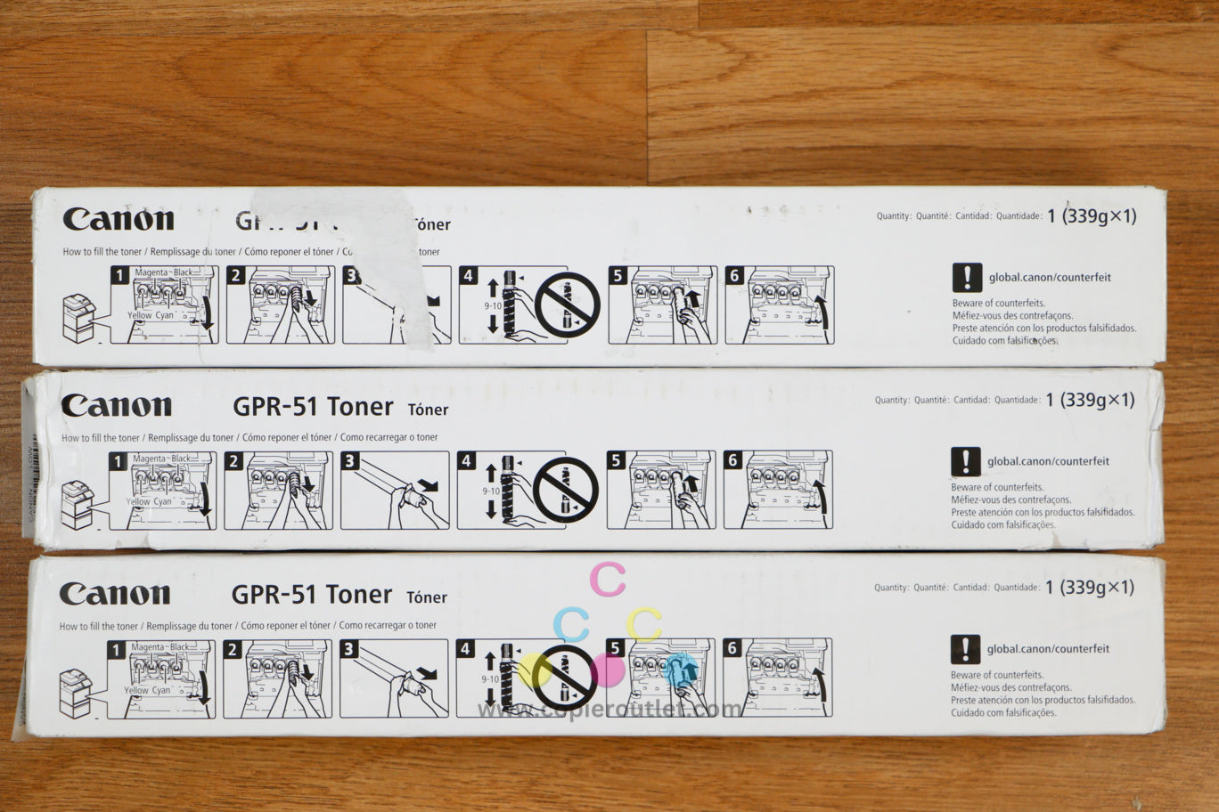 Cosmetic Genuine Canon GPR-51 MYY Toner Cartridge iRUNNER AD C250 C255 C350 C355