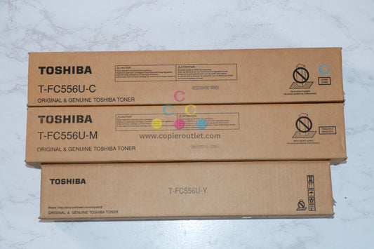 3 New OEM Toshiba eSTUDIO 5506, 5606, 6506, 7506 CMY Toner Cartridges T-FC556