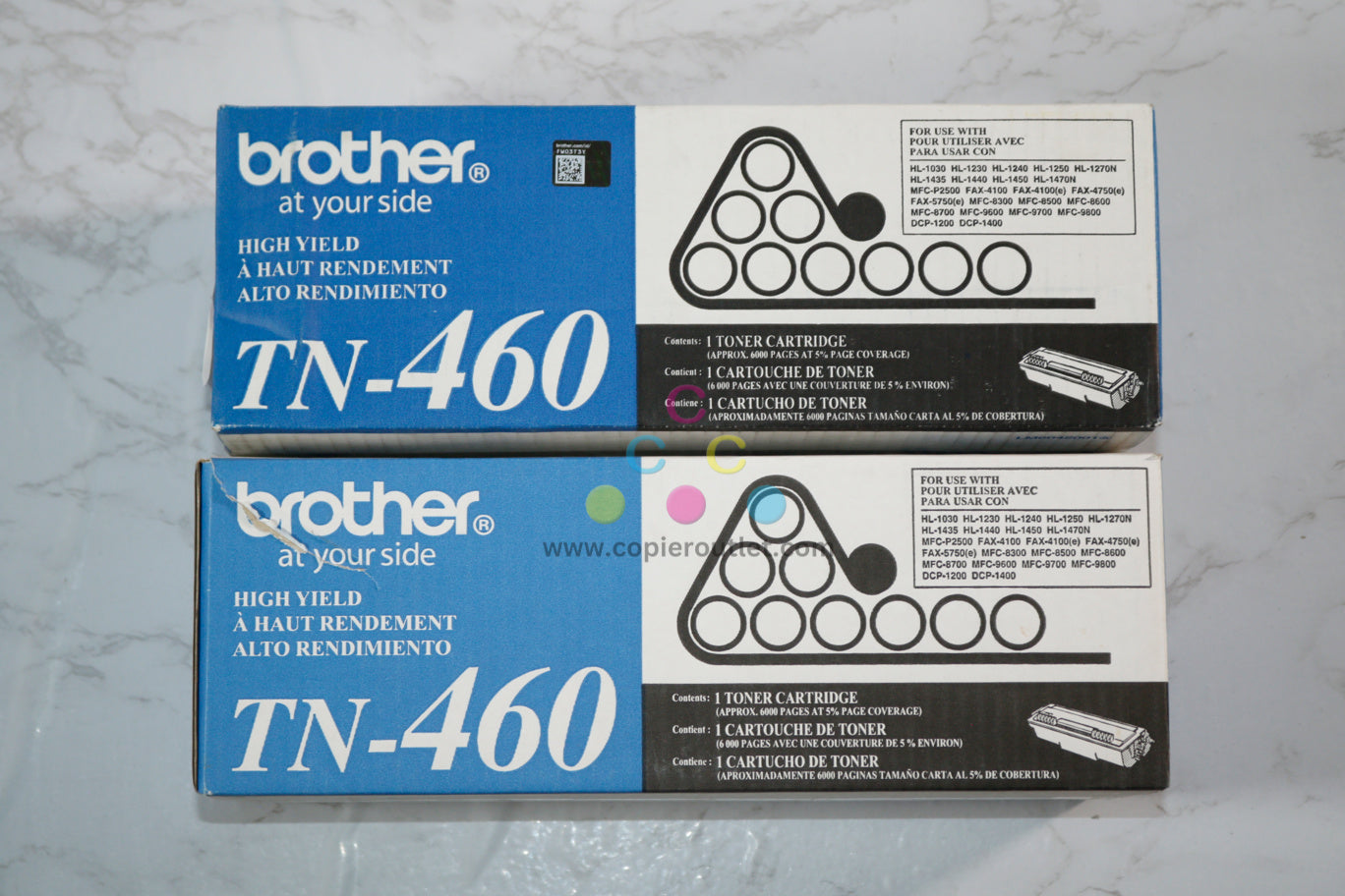 2 Open OEM Brother DCP-1200,DCP-1400,HL-1230,HL-1240 Black High-Yield Toner TN460