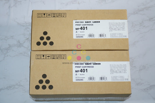 2 New OEM Ricoh MP401SPF, MP402SPF, SP4520DN, Black Toners 841886, M904-70