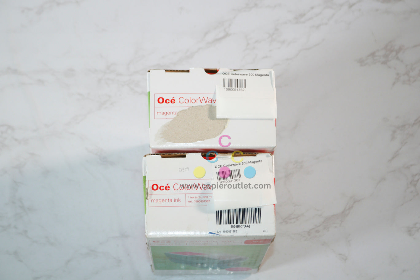 2 New OEM Oce ColorWave 300, CW300 Magenta Ink Tank Cartridges 1060091362