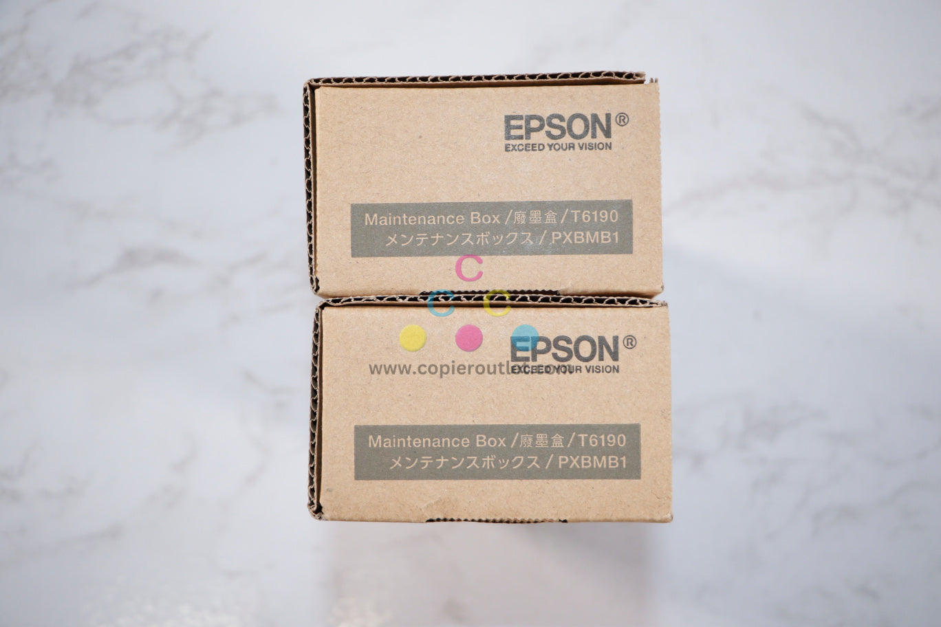 Lot of 2 OEM Epson Stylus pro 4900,4910,B300,310,500,510 Maintenance Tank T6190