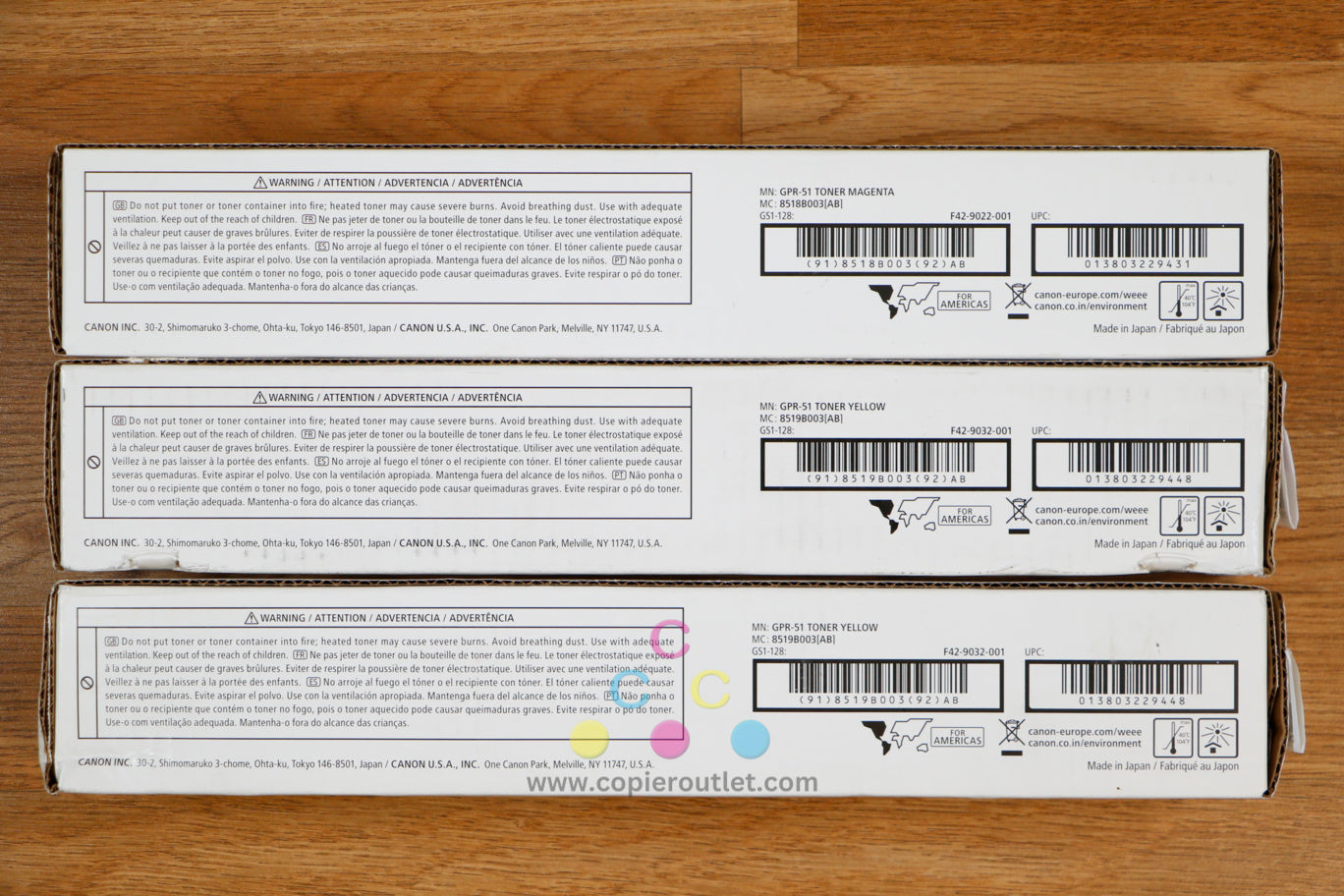 Cosmetic Genuine Canon GPR-51 MYY Toner Cartridge iRUNNER AD C250 C255 C350 C355