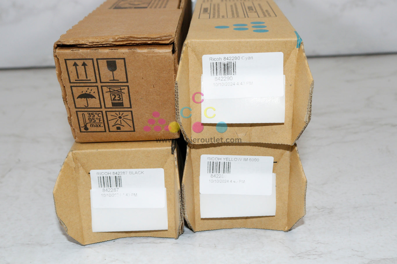 4 OEM Ricoh IM C4500,C6000 CMYK Toner Cart. 842287, 842288,8422890,842281