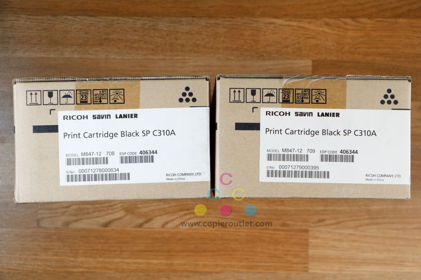 2 Open Genuine Ricoh SP C310A,SP C231,SP C232,SP C240 Black Print Carts 406344