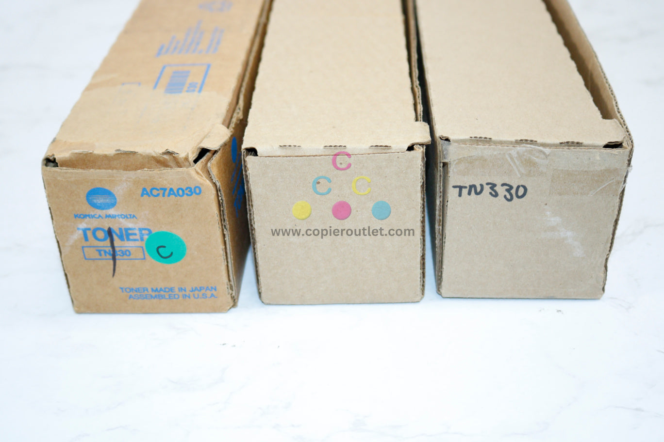 3 Cosmetic OEM Konica Minolta bizhub 300i, 360i Black Toner Cartridges TN330, AC7A030