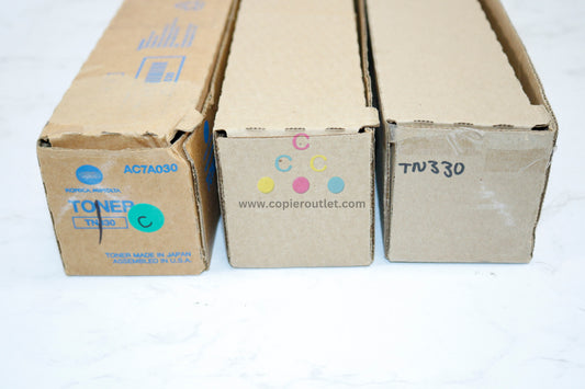 3 Cosmetic OEM Konica Minolta bizhub 300i, 360i Black Toner Cartridges TN330, AC7A030