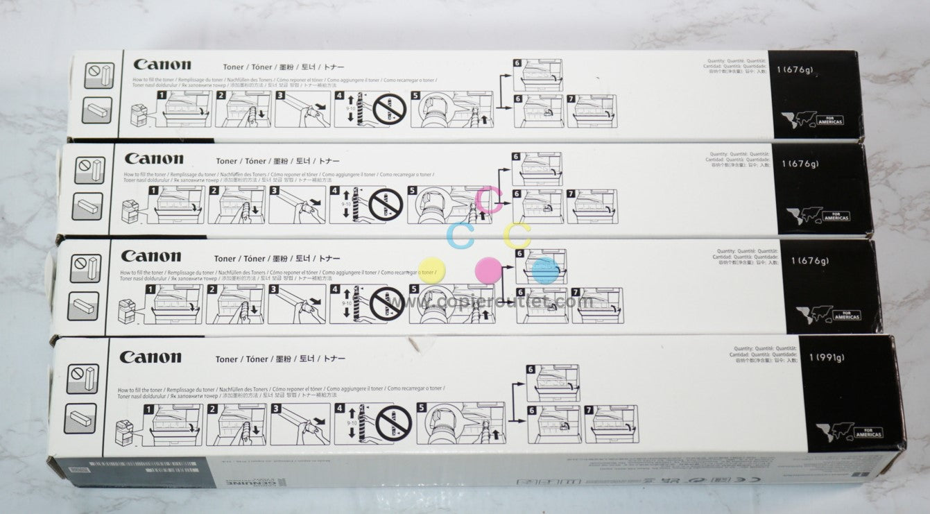 4 New OEM Canon iR C5840,C5850,C5860,C5870 GPR-61 CMYK High Yield Toners