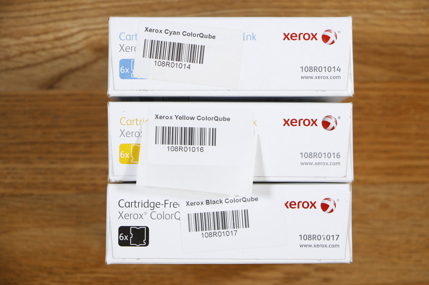 Genuine Xerox CYK Cartridge-Free ColorQube Ink ColorQube 8900 108R01014, 16, 17!